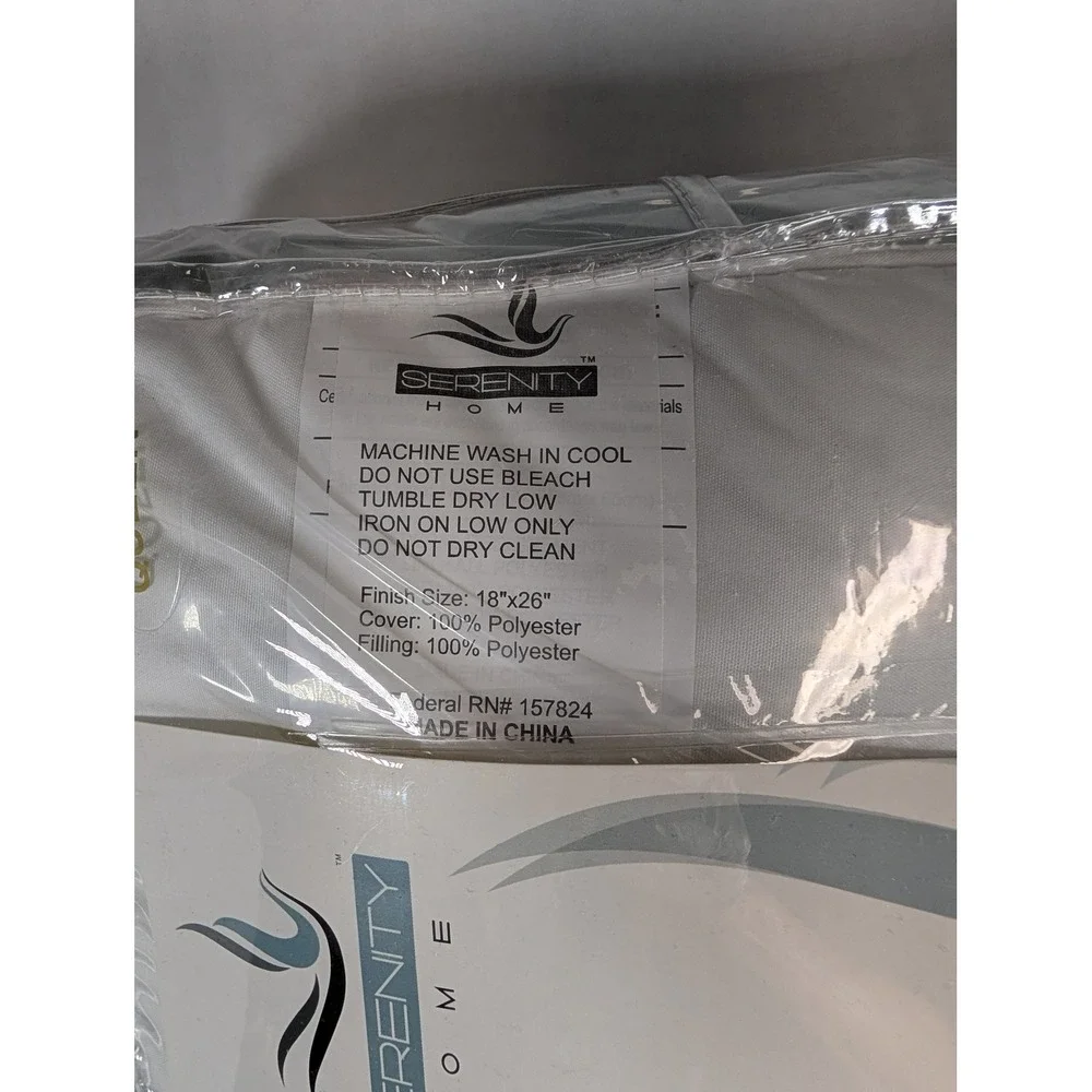 Serenity Home Queen Gusseted Down Alternative Pillow Set White SER-630 2 Pack